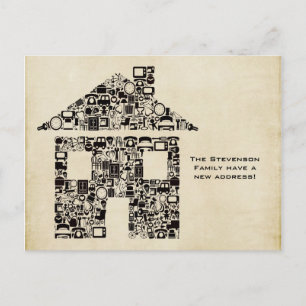 Nouvelle carte de note d'avis d'adresse de Chambre