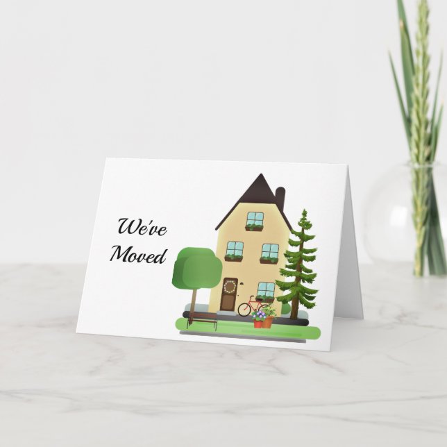 Nouvelle carte de note de Faire-part d'adresse (Devant)