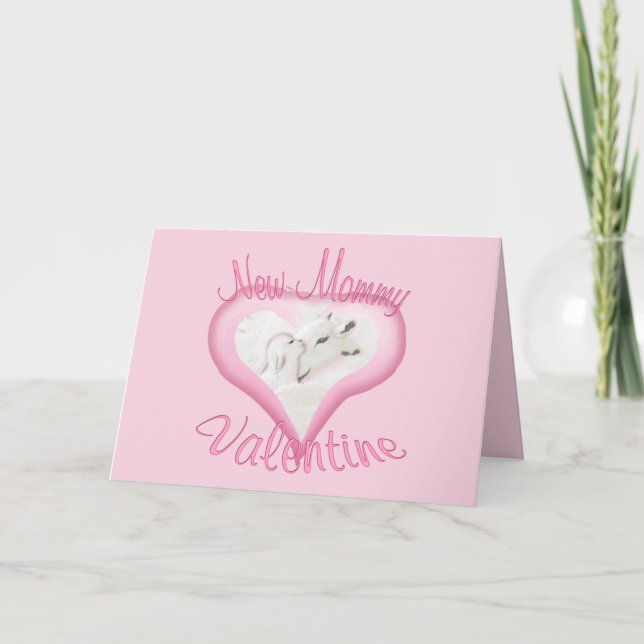 Nouvelle carte de Saint-Valentin de chèvre maman (Devant)