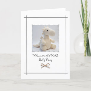 Nouvelle Carte de voeux Baby Crochet Dragon Person