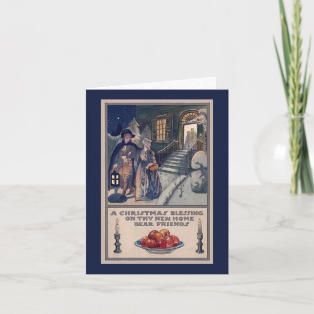 Nouvelle carte de voeux de Noël à la maison (Devant)