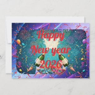Nouvelle carte de voeux du Nouvel An 