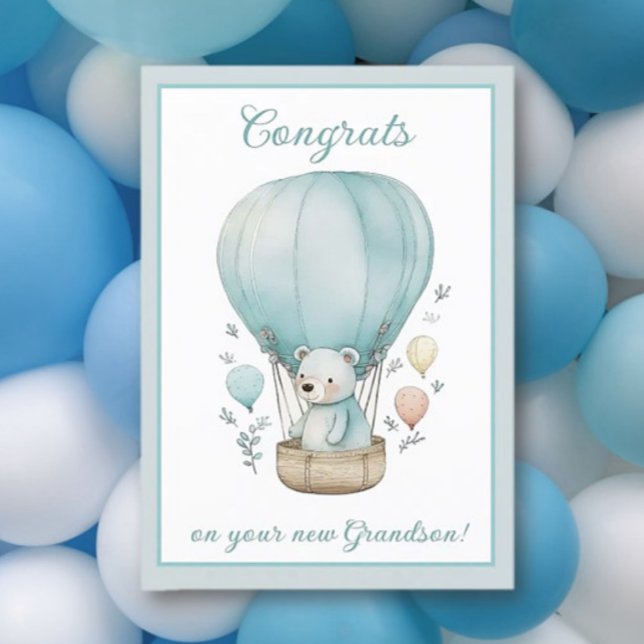 Nouvelle carte de voeux Grandson Congrats (Créateur téléchargé)