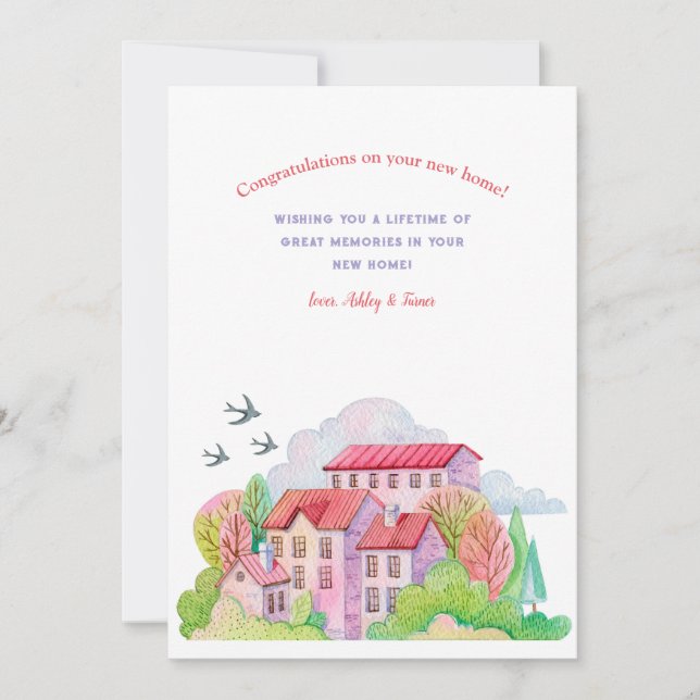 Nouvelle carte de voeux Home Springtime (Devant)