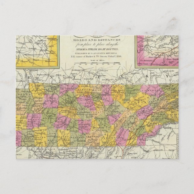 Nouvelle Carte Du Tennessee (Devant)