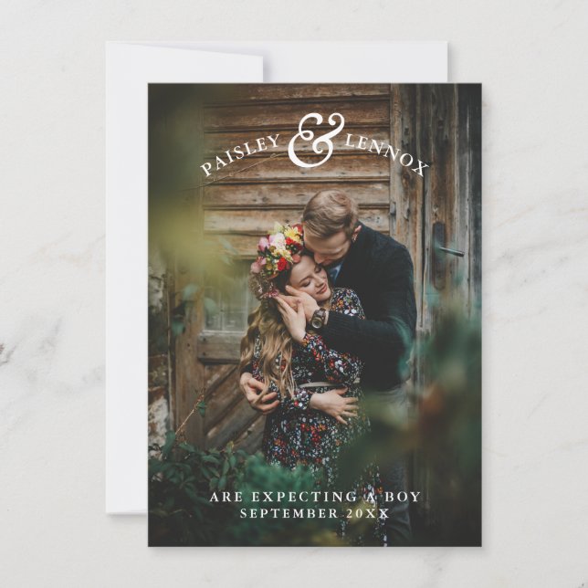 Nouvelle carte Faire-part pour bébé romantique (Devant)