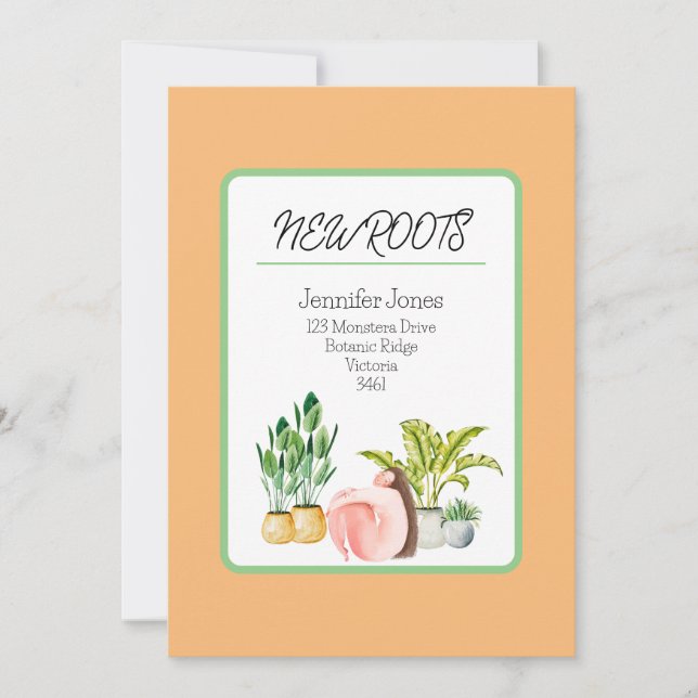 Nouvelle carte Faire-part Roots/Moving (Devant)