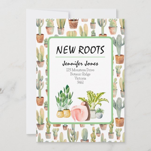 Nouvelle carte Faire-part Roots/Moving (Devant)