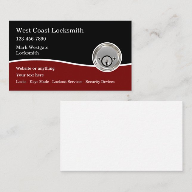 Nouvelle carte graphique de verrou Deadbolt (Devant / Derrière)
