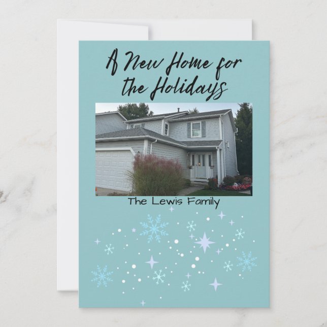 Nouvelle carte Maison pour les Fêtes (Devant)