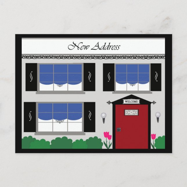 Nouvelle carte postale d'adresse (Devant)