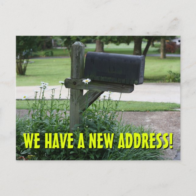 Nouvelle Carte Postale de Changement d'Adresse (Devant)