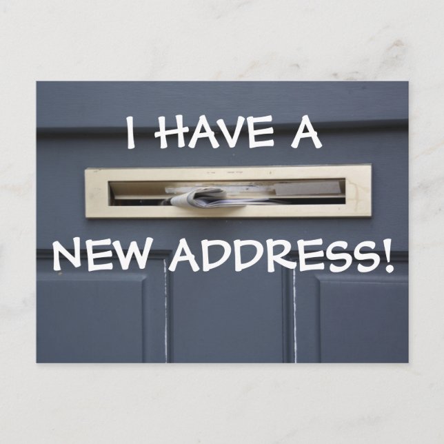 Nouvelle Carte Postale de Changement d'Adresse (Devant)
