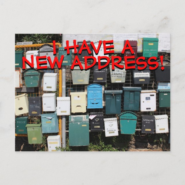 Nouvelle Carte Postale de Changement d'Adresse (Devant)