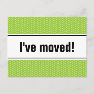 Nouvelle carte postale mobile  chevron vert pomme