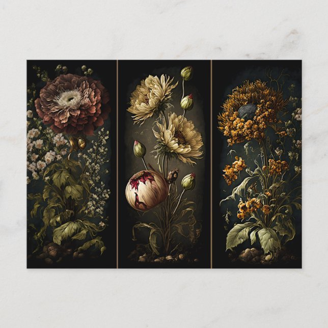 Nouvelle carte postale Vintage à triptyque (Devant)