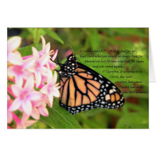 Nouvelle création Carte à papillon chrétien