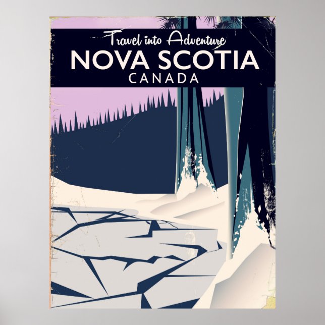 Nouvelle-Écosse, affiche de voyage de vacances du  (Devant)