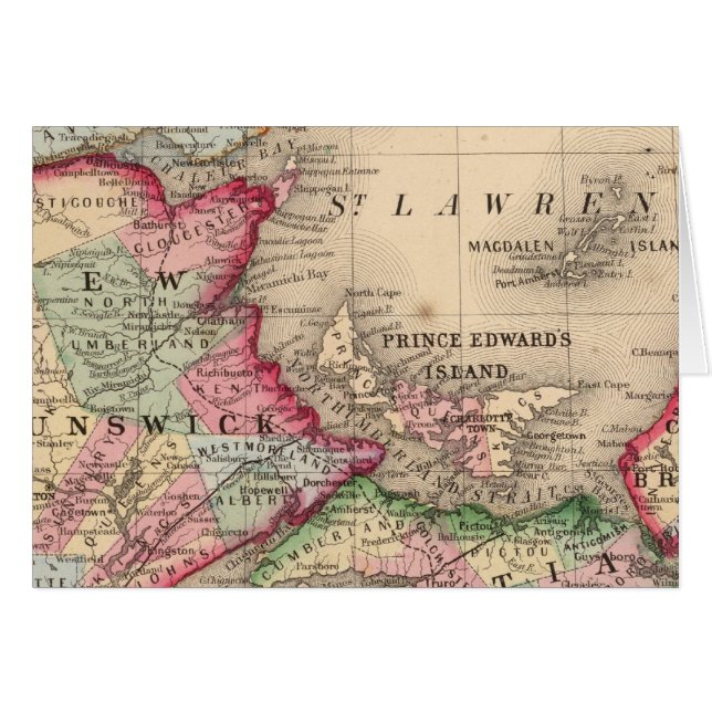 Nouvelle-Écosse, Nouveau-Brunswick, Carte par Mitc (Devant horizontal)