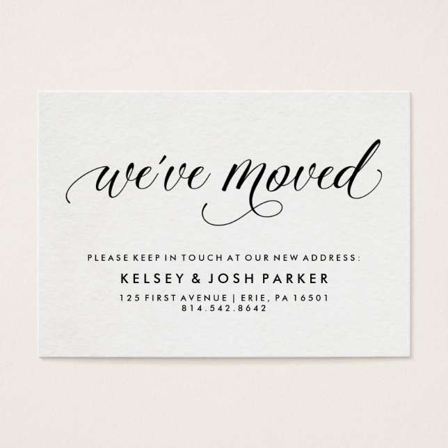 Nouvelle insertion d'adresse | Typographie moderne (Devant)