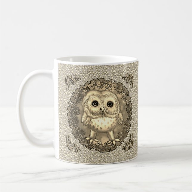 nouvelle lune Chouette bébé tasse (Gauche)