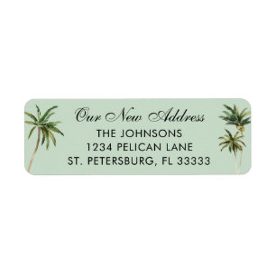 Nouvelle maison Aquarelle Palm Trees Adresse de re