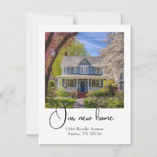 Nouvelle maison avec photo Moving faire-part Card