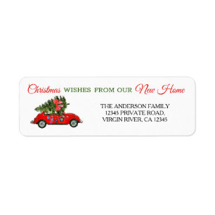 Nouvelle maison déménager Red Christmas voiture av