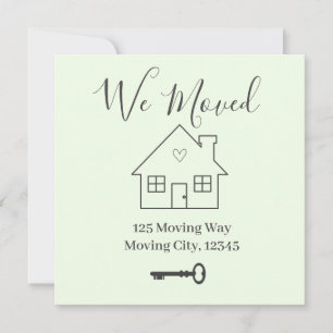 Nouvelle maison et Faire-part de déplacement clé
