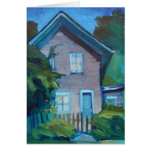 Nouvelle maison heureuse - carte pour le voisin ou