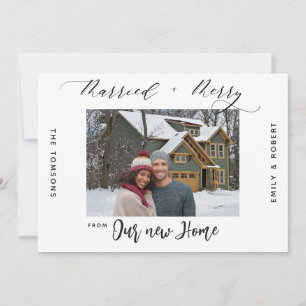 Nouvelle Maison Joyeux Marié vacances Faire-part d