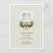 Nouvelle Maison Pour Les Fêtes Annonce Carte Posta