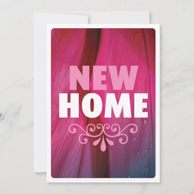 Nouvelle maison rose pâle invitation au réchauffem (Devant)