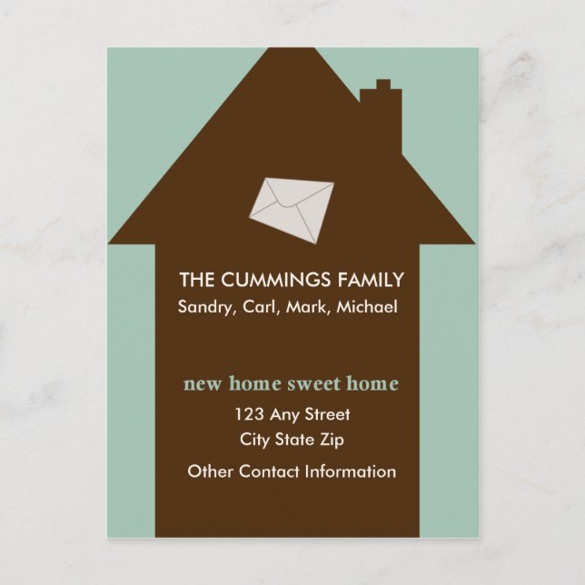 Nouvelle maison Sweet Home Carte postale (Devant)