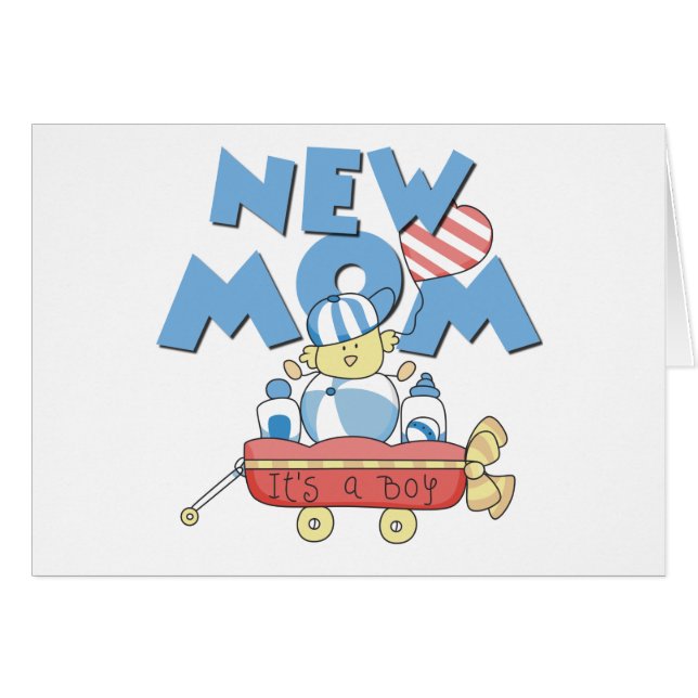 Nouvelle maman C'est un garçon Tshirts et cadeaux (Devant horizontal)