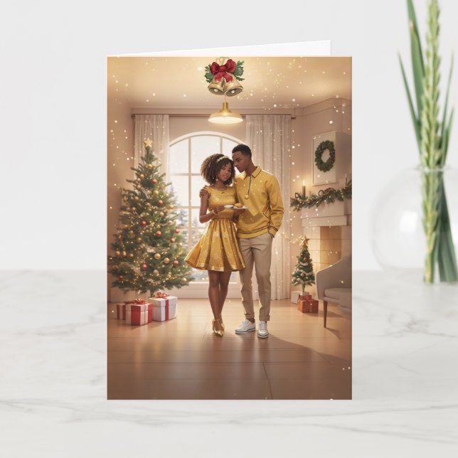 Nouvelle mariée, carte de Noël anniversaire (Devant)