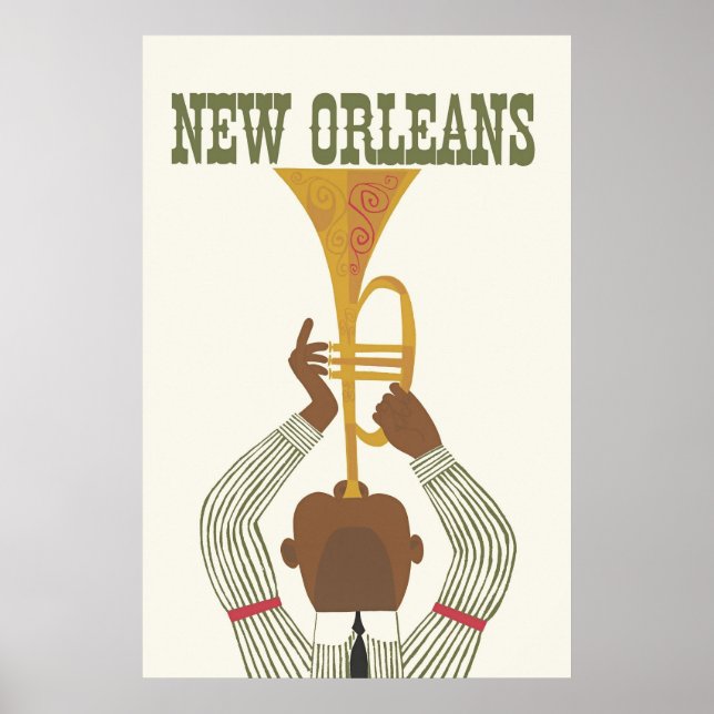 Nouvelle-Orléans, Jazz, Poster Voyage (Devant)