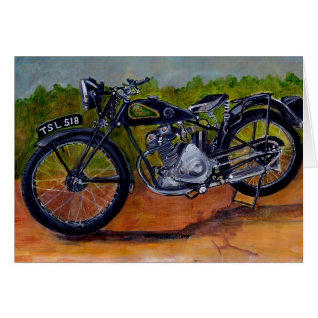 Nouvelle peinture impériale de moto vintage (Devant horizontal)