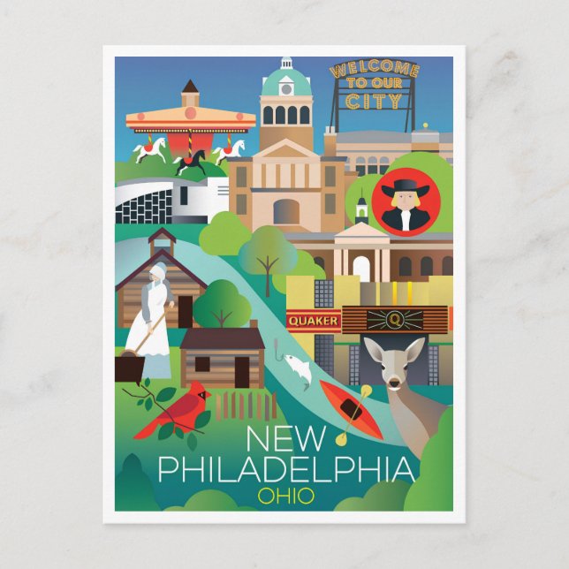 Nouvelle Philadelphie, Ohio Carte postale (Devant)