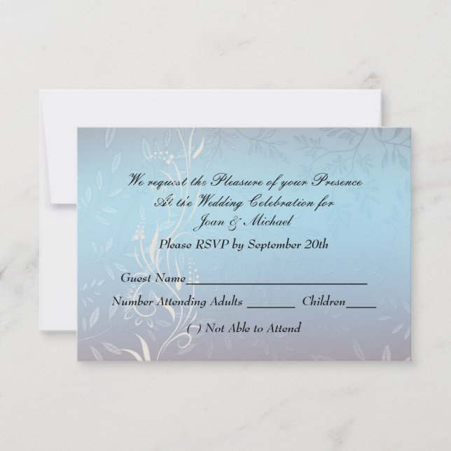 Nouvelle réponse de mariage Blue (Devant)