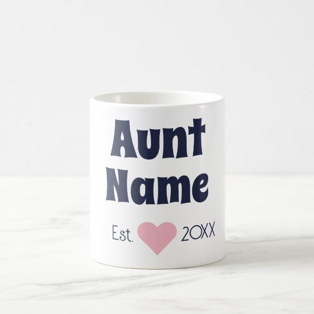 Nouvelle Tante Personnalisée Marine Établie & Mug  (Centre)
