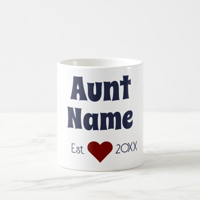 Nouvelle Tante Personnalisée - Mug établi (Centre)
