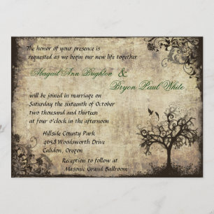 Nouvelle vie Vintage Mariage Invitation