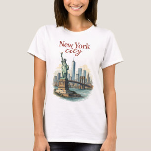 Nouvelle Ville de York – T-Shirt Iconique Statue &