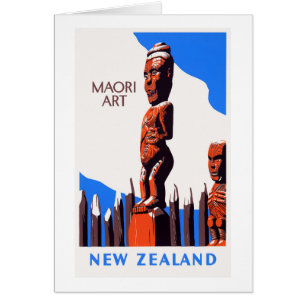 Nouvelle-Zélande Maori Poster vintage restauré