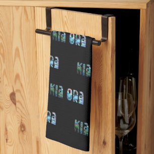 NOUVELLE-ZÉLANDE PAUA KIA ORA SERVIETTE À THÉ ACCU