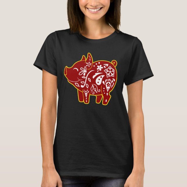 Nouvelles années chinoises de T-shirt | 2019 ans (Devant)
