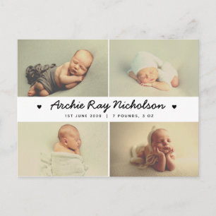 Nouvelles cartes bébé vintages - mignonne