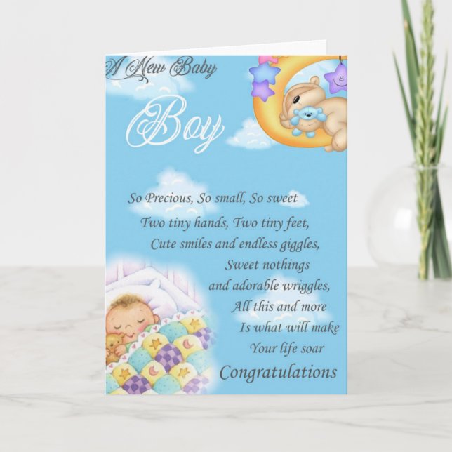 Nouvelles cartes de voeux de bébé (Devant)