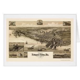 Nouvelles de Newport, carte panoramique de VA -